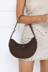 Naynay Bag Chocolate Raffia Gold