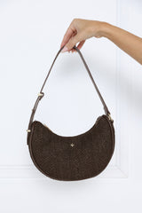 Naynay Bag Chocolate Raffia Gold