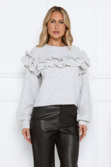 Frosted Radiance Sweater Grey