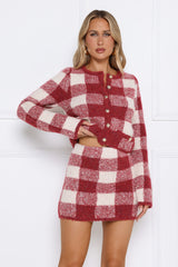 Cosy In London Knit Mini Skirt Red
