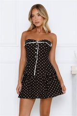 Hot Girl Glow Polka Dot Set Black