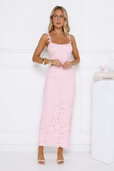 Daydreaming Light Embroidered Maxi Dress Pink