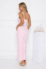 Daydreaming Light Embroidered Maxi Dress Pink