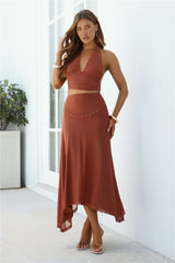 Disco Dazzle Maxi Skirt Copper