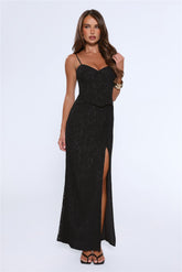 Blossom At Dusk Maxi Dress Black
