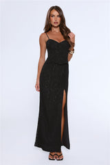 Blossom At Dusk Maxi Dress Black