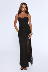 Blossom At Dusk Maxi Dress Black