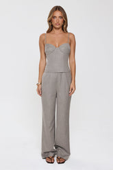 Desk To Dazzle Tailored Pants Grey