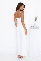 Main Girl's Here Jumpsuit White