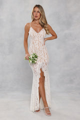 Forever Lace Maxi Dress White
