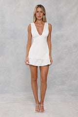 Daisy Chain Days Mini Dress White