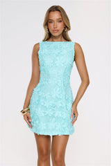 Flirt Flicker Mini Dress Blue