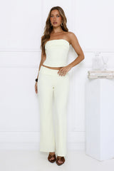 Chic City Girl Strapless Crop Top Yellow