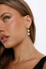 18k Gold Plated Love Flames Earrings Gold