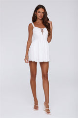 Morning Whispers Mini Dress White