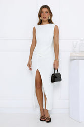 Country Air Midi Dress White