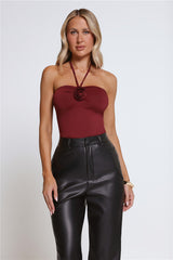Born To Tease Halter Top Wine