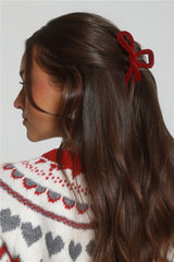 Frosted Glow Claw Clip Red