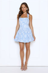 Command The Room Mini Dress Blue