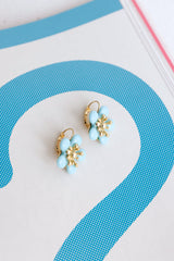 18k Gold Plated Beachy Girl Earrings Blue