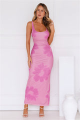 Amber Splendour Mesh Maxi Dress Purple