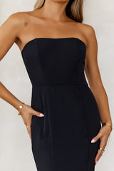Desire Night Strapless Maxi Dress Black