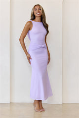 Dusk 'Til Slay Mesh Maxi Dress Lilac