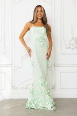 Flower Vine Maxi Dress Sage