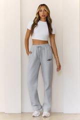 BASE Fleece Straight Leg Sweatpants Grey Marle