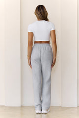 BASE Fleece Straight Leg Sweatpants Grey Marle