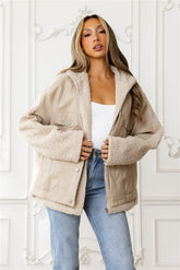 Cool Girl Cosy Jacket Taupe