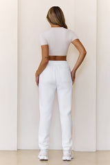 BASE Contour The Baby Tee Crop Top Oat Milk