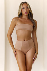 BASE Contour Cropped Strapless Bandeau Nude