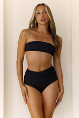 BASE Contour Cropped Strapless Bandeau Black