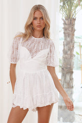 For Every Girl Romper White