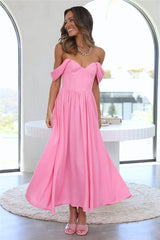 By The Villa Midi Dress Pink
