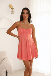 Love To Bloom Mini Dress Peach