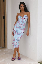 Dancing Out Midi Dress Blue