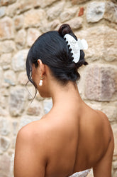 Love In The Hair Claw Clip White