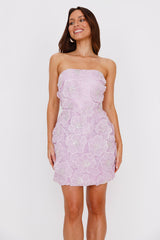 Gorgeous Pick Strapless Mini Dress Lilac