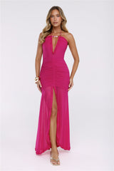Goddess Of The Isles Halter Maxi Dress