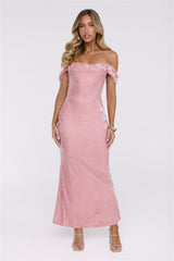 Glow Petal Midi Dress Pink