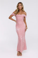 Glow Petal Midi Dress Pink
