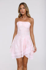 Dream Doll Strapless Mini Dress Pink