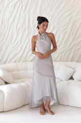 From The Editor Halter Maxi Dress Brown