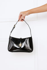 Clara Shoulder Bag Black Patent