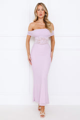 Celestine Off Shoulder Maxi Dress Lilac