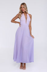 Chic Energy Shift Halter Maxi Dress Purple