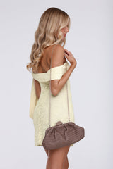 Natural Raffia Clutch Brown
