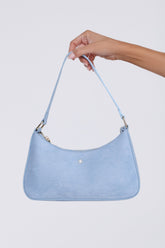 Josee Shoulder Bag Denim Blue Suede